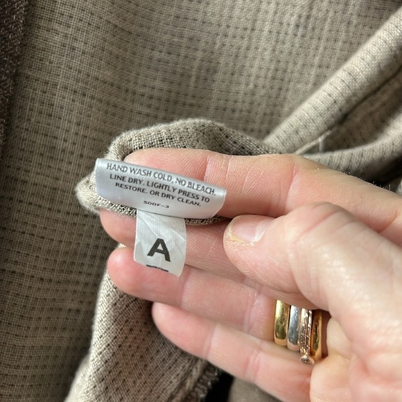 Eileen Fisher Brown Linen Jacket Size Large - Picture 5 of 13